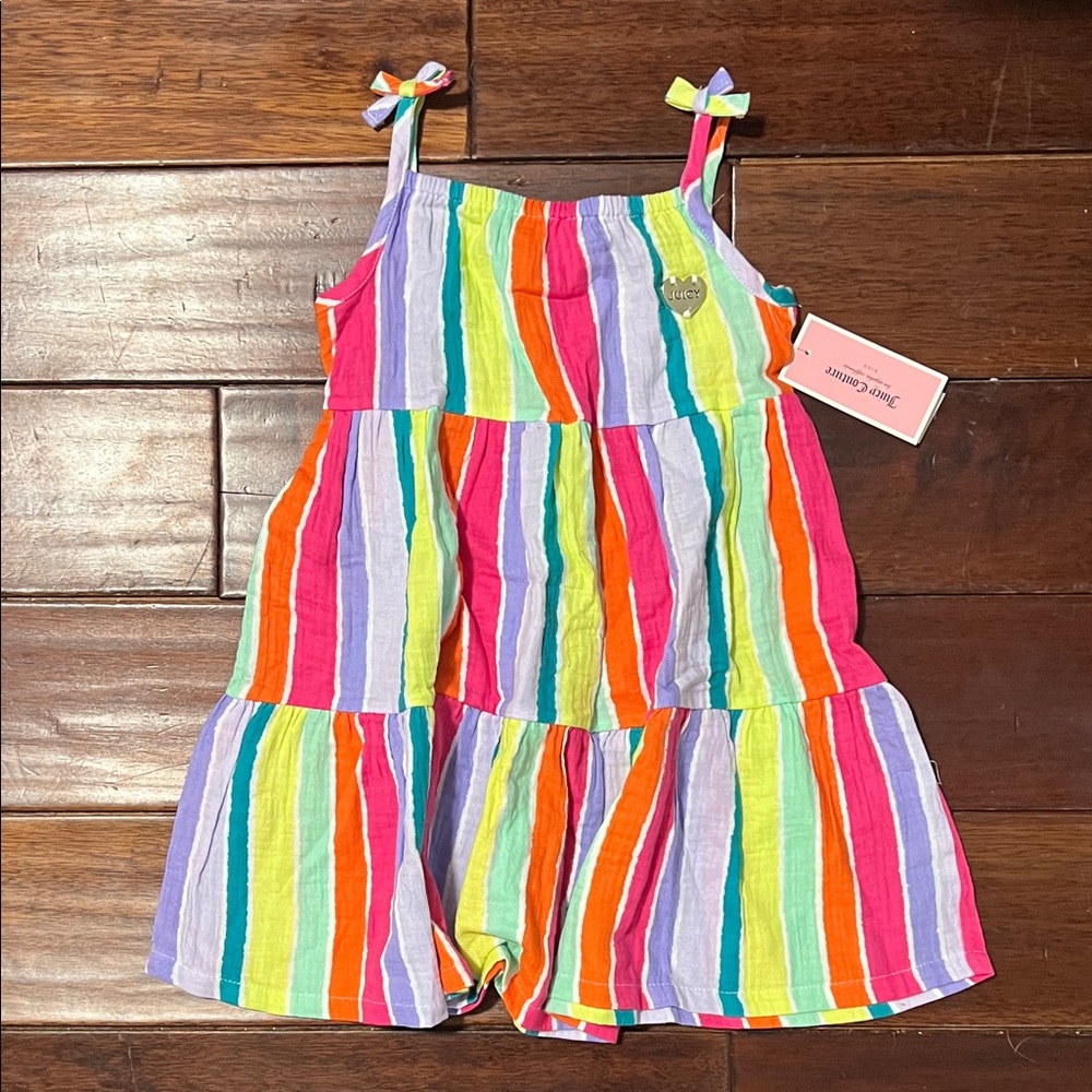 Juicy Couture Multicolor Striped Dress Kids Size 4
